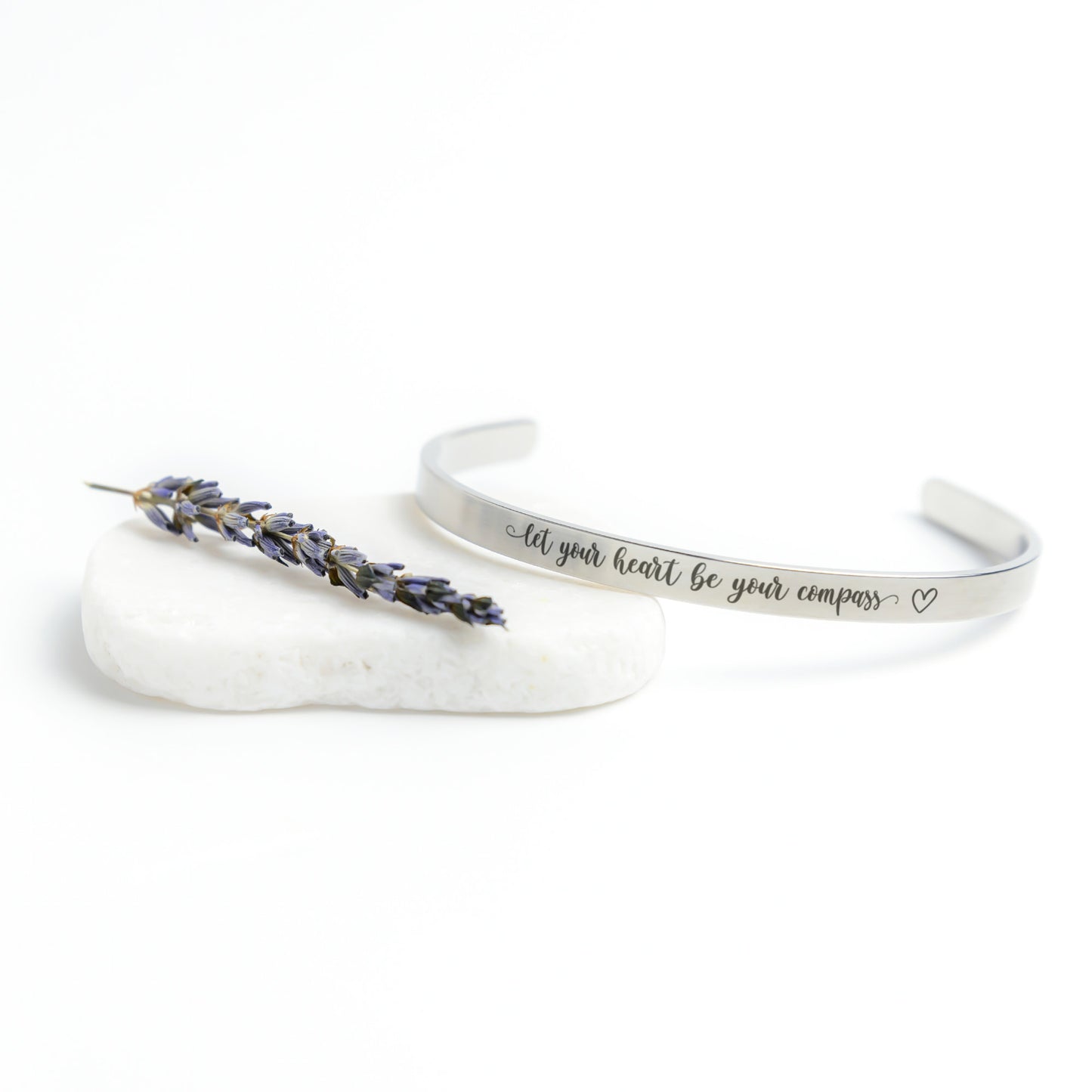 Let your heart be your compass - Personalized Bracelet