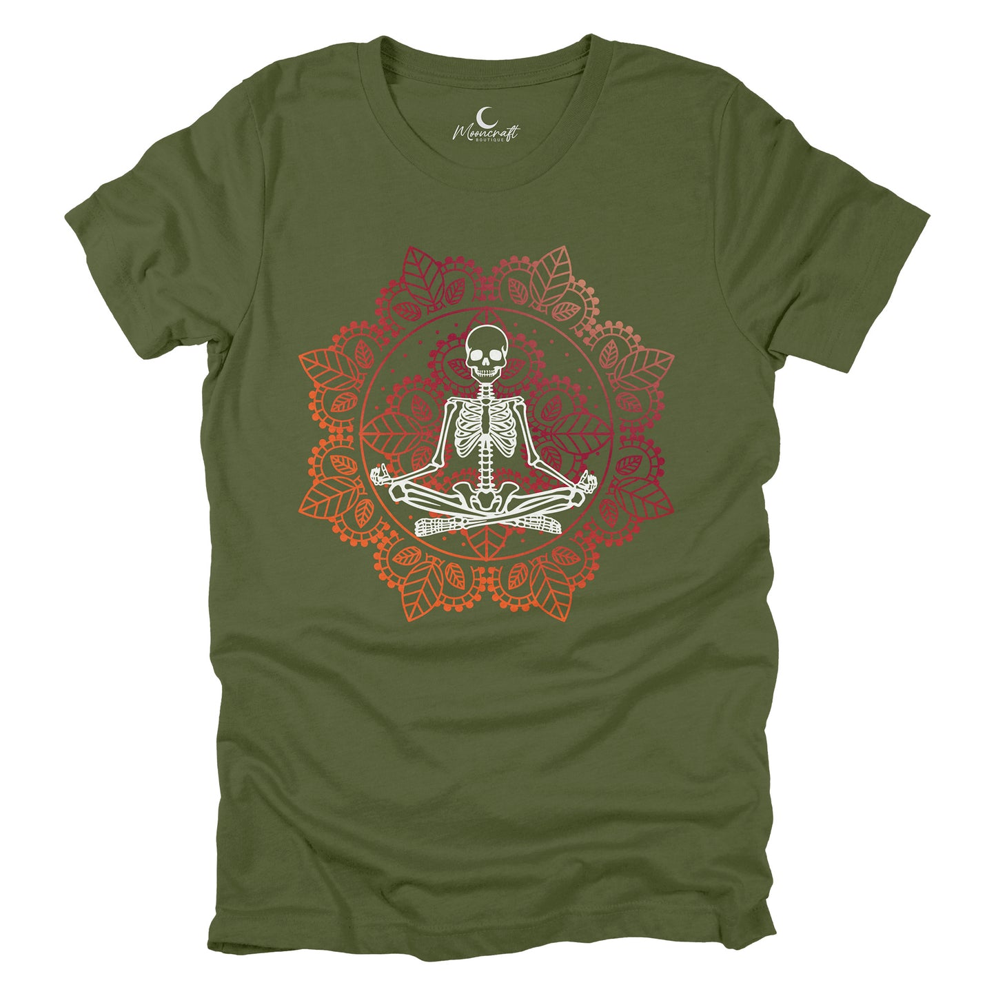 Skeleton Meditating Mandala T-Shirt