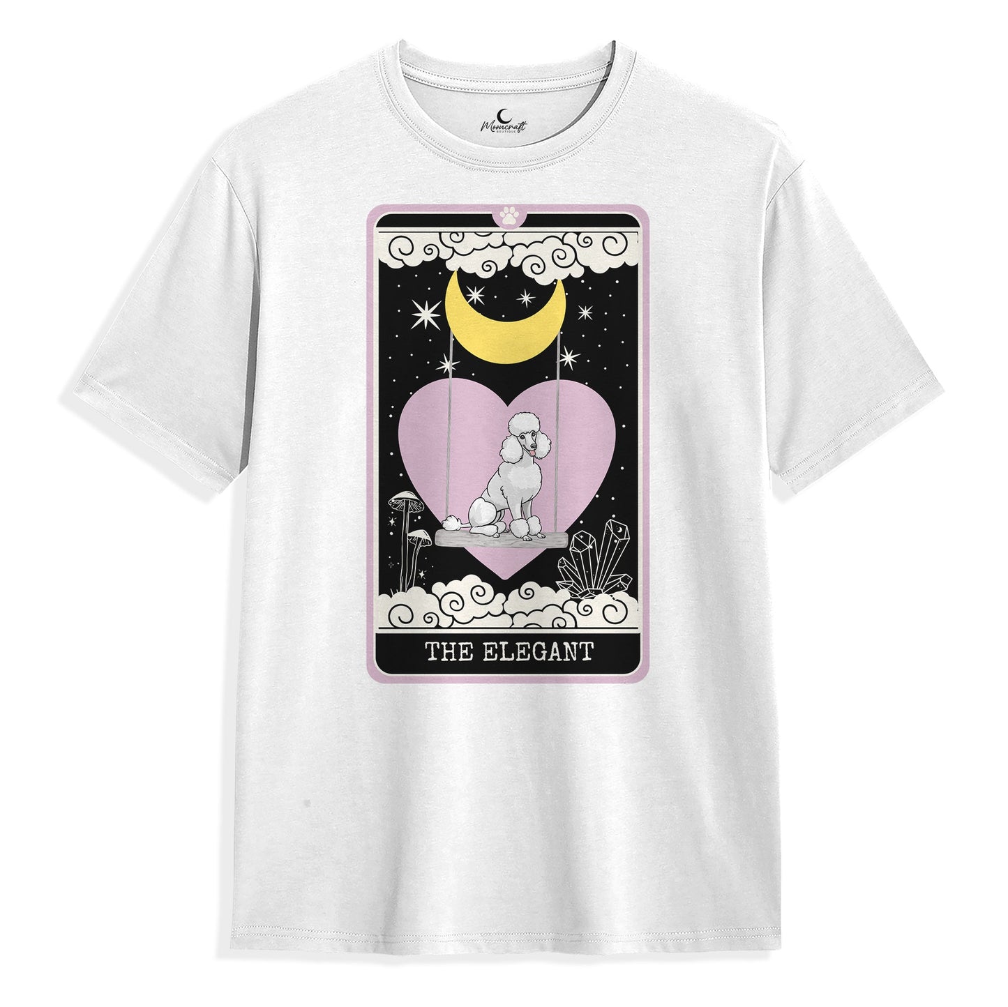 The Elegant - White Poodle T-Shirt
