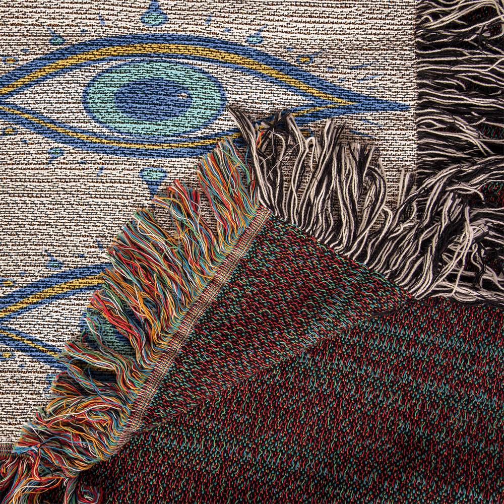 Personalized Evil Eye Woven Blanket