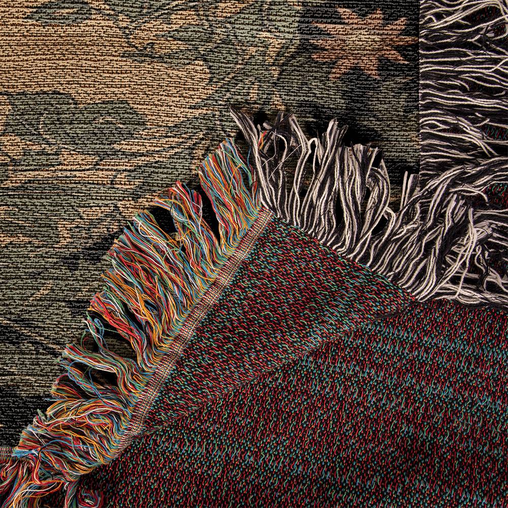 Celestial Ornamental Sun Moon Woven Blanket