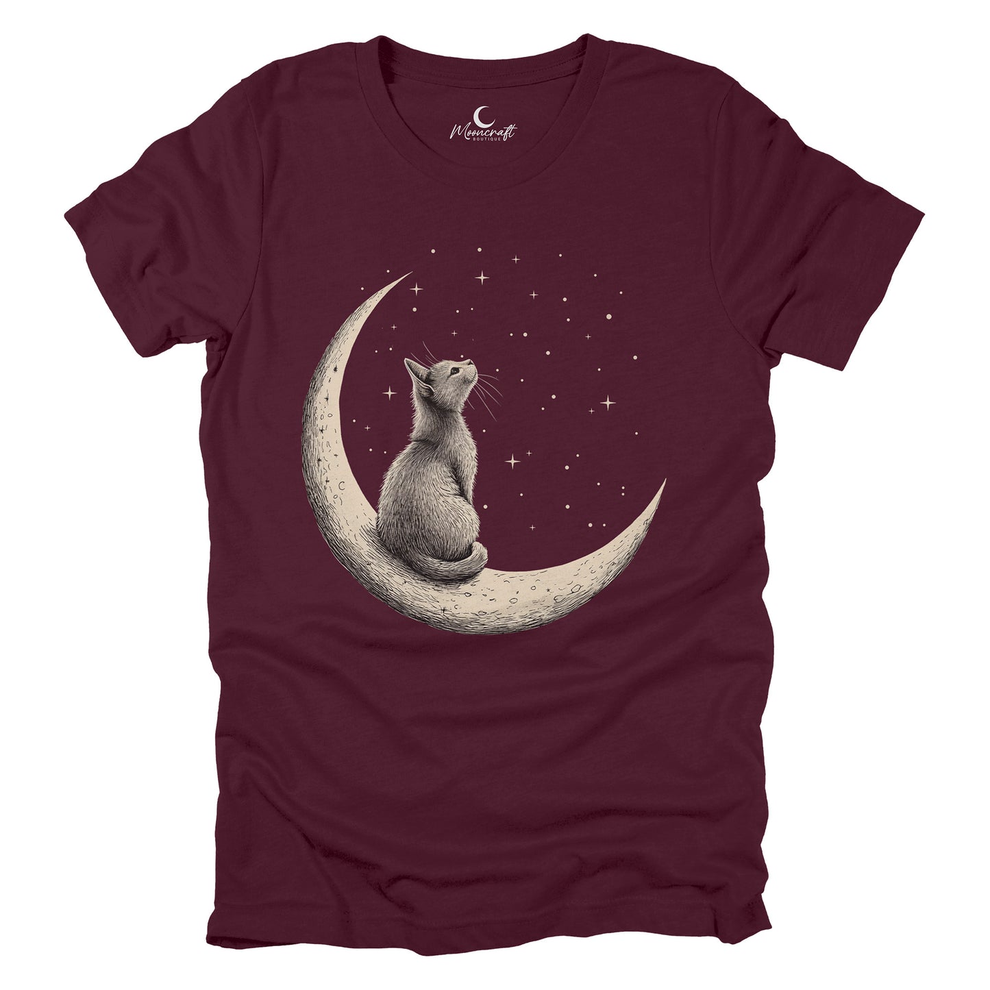 Dreaming Among The Stars Moon Cat T-Shirt