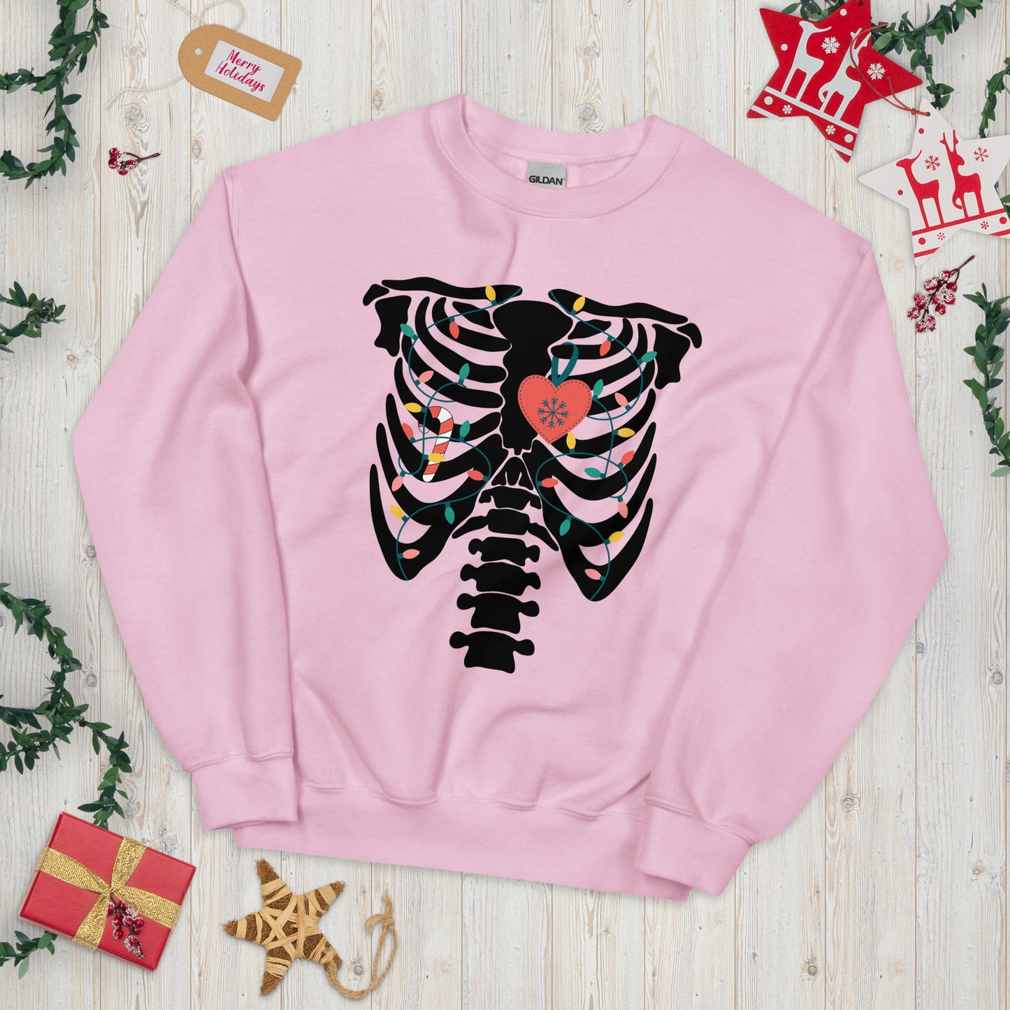 Skeleton Torso Christmas Sweatshirt