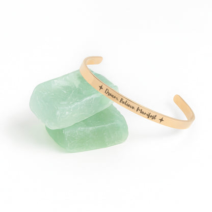 Dream Believe Manifest - Personalized Bracelet