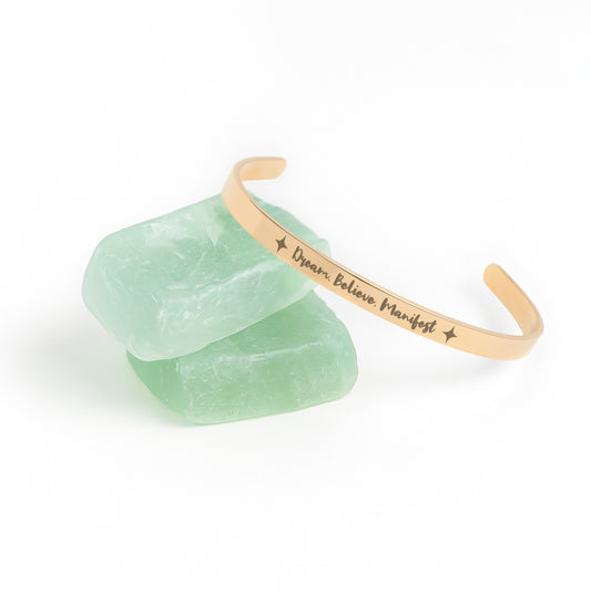 Dream Believe Manifest - Personalized Bracelet