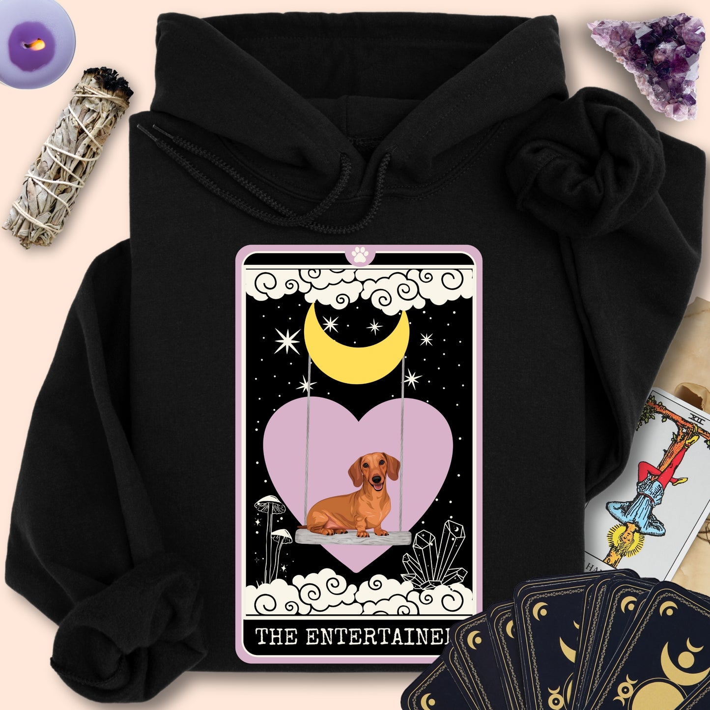 The Entertainer - Fawn Dachshund Hoodie