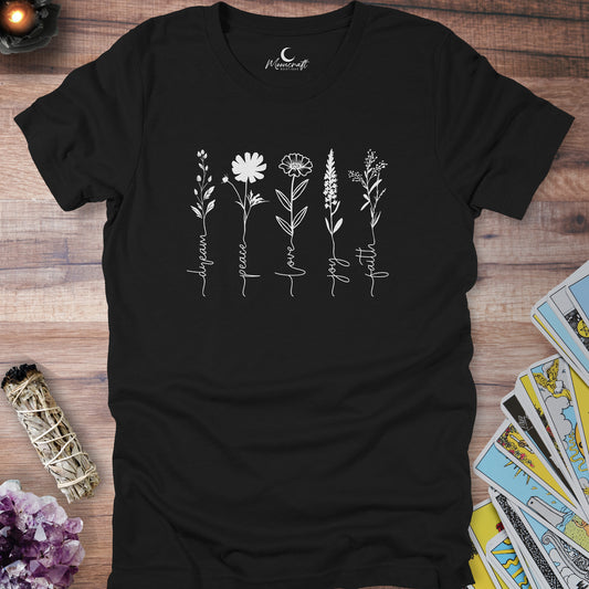 Floral Words T-Shirt