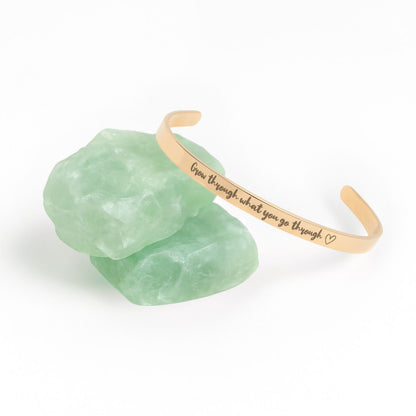 Grow through what you go through  - Personalized Bracelet