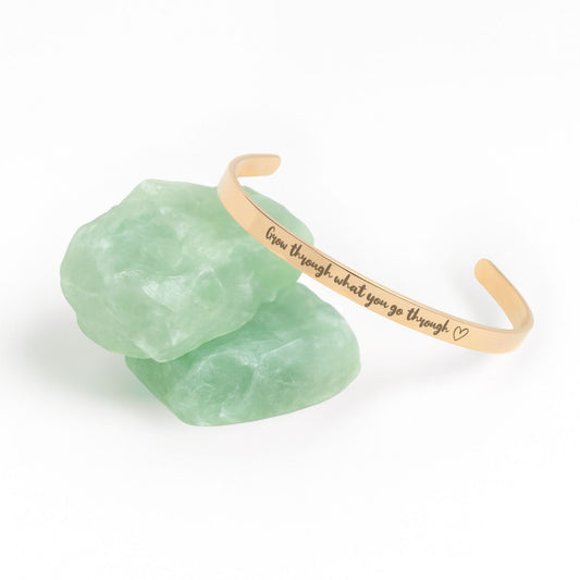 Grow through what you go through  - Personalized Bracelet