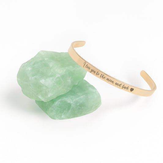I Love You To The Moon And Back - Personalized Bracelet
