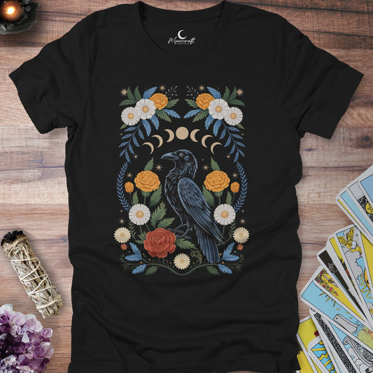 Raven Spirit Animal Boho T-Shirt