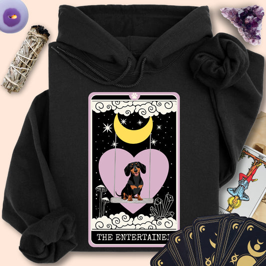The Entertainer - Black Dachshund Hoodie
