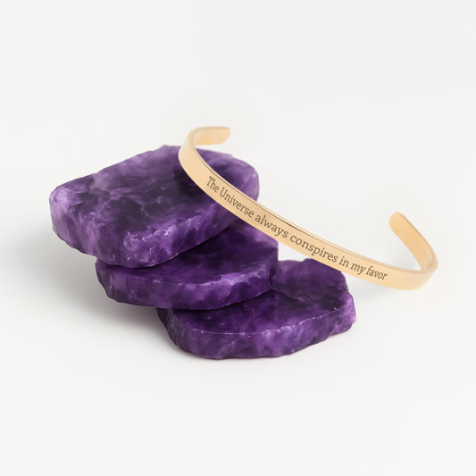 The Universe always conspires in my favor  - Personalized Bracelet