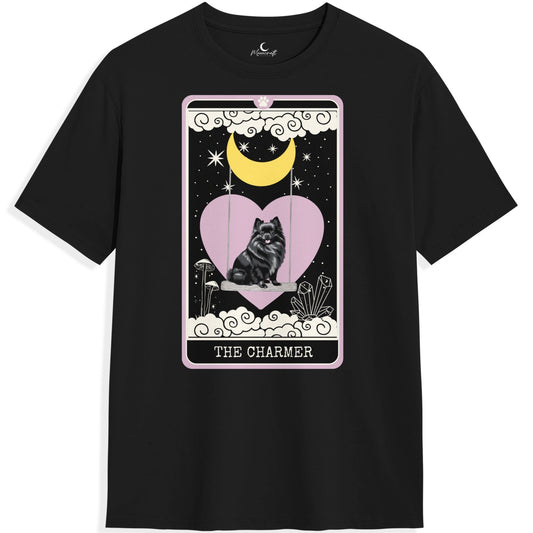 The Charmer - Black Pomeranian T-Shirt