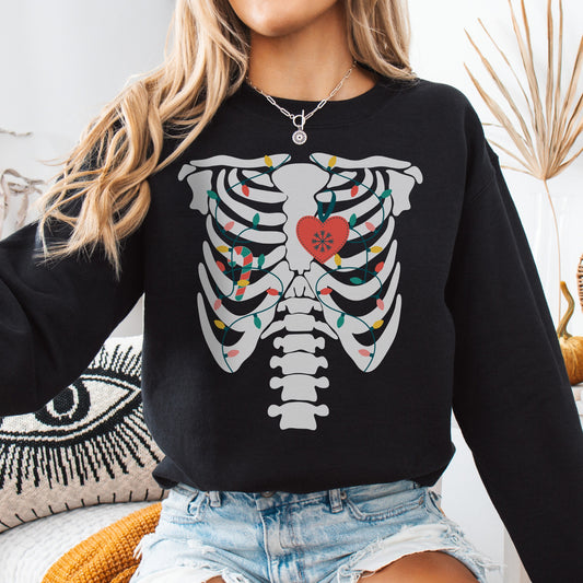 Skeleton Torso Christmas Sweatshirt